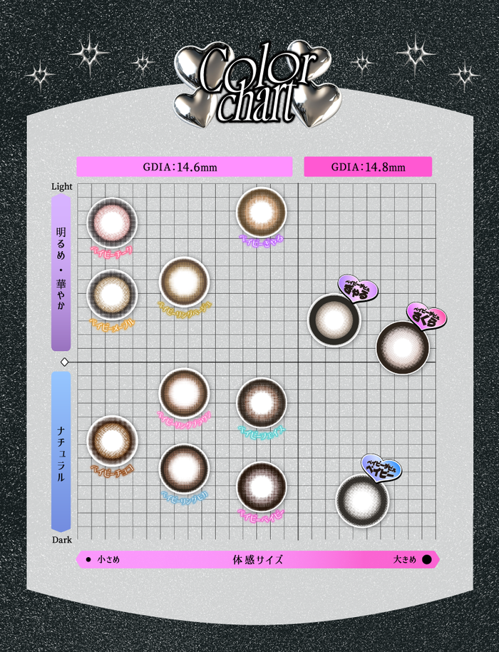 ベイビーモテコン　桜　カラーチャート