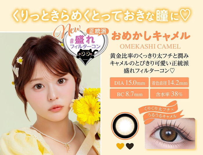 シャプン カラコン 齊藤なぎさ なーたん おめかしキャメル　詳細説明