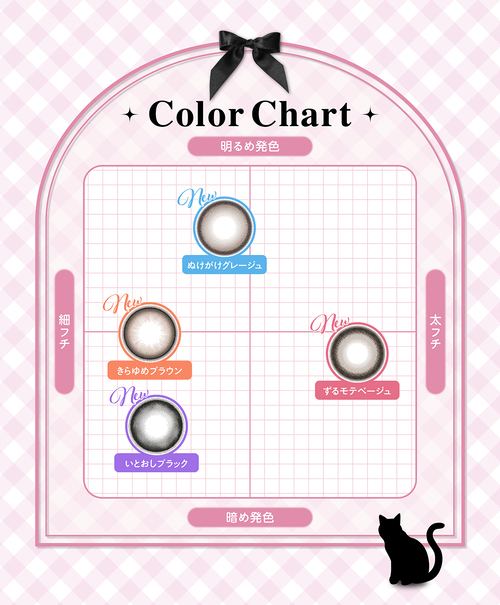 シャプン カラコン 齊藤なぎさ なーたん カラーチャート