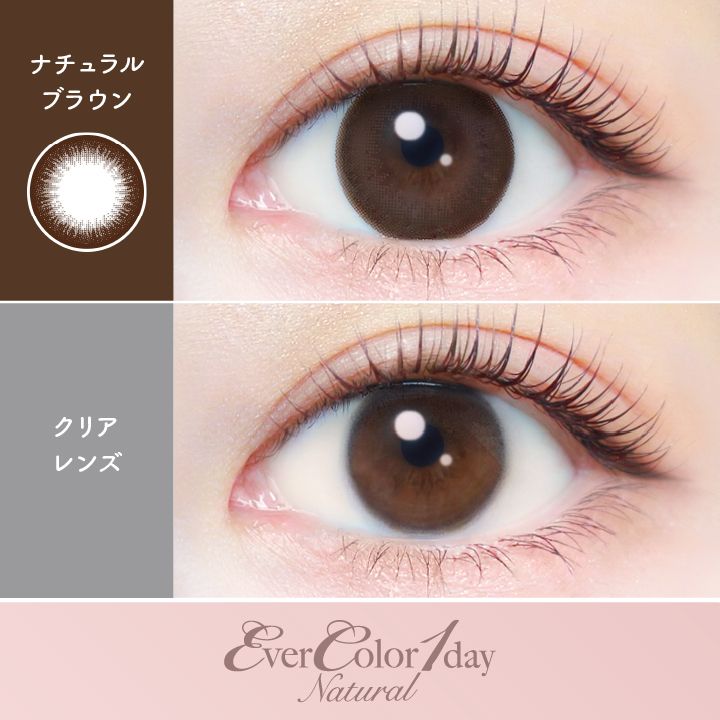 エバーカラー カラコン ワンデー ナチュラル 新木優子 ナチュラルブラウン 装用画像