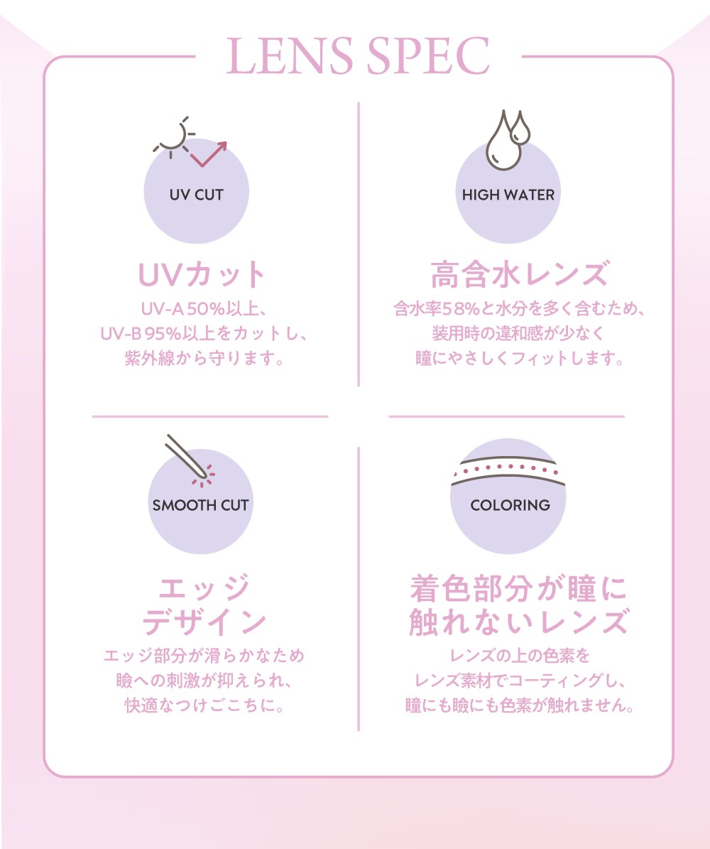 フランミー カラコン 佐々木希　レンズスペック