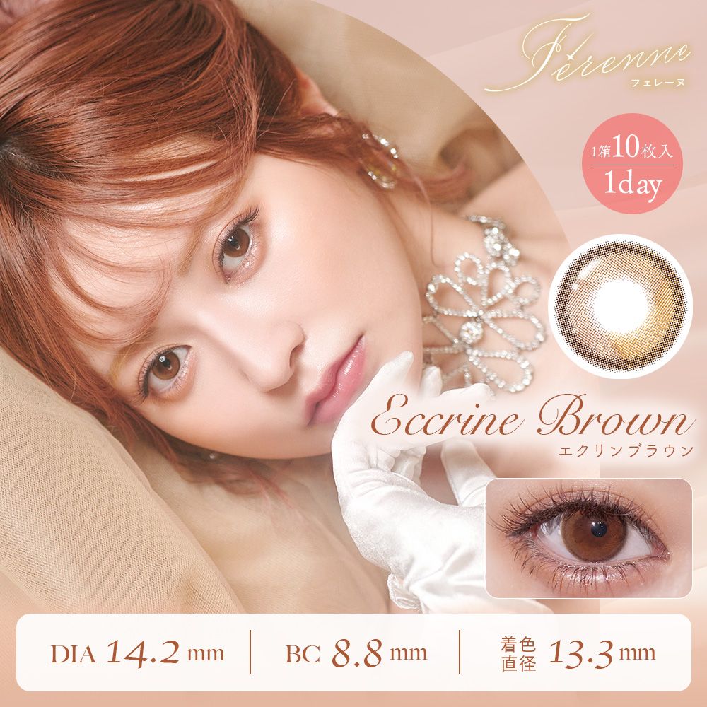 フェレーヌ (Ferenne) カラコン ワンデー まりな エクリンブラウン メインビジュアル