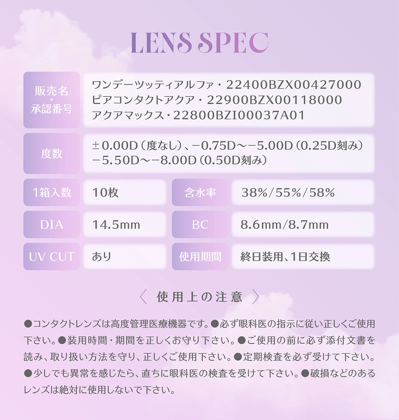 ミレディ カラコン melady DIA14.5mm 着色直径13.8mm ベースカーブ8.7mm 含水率58.0%のカラコン