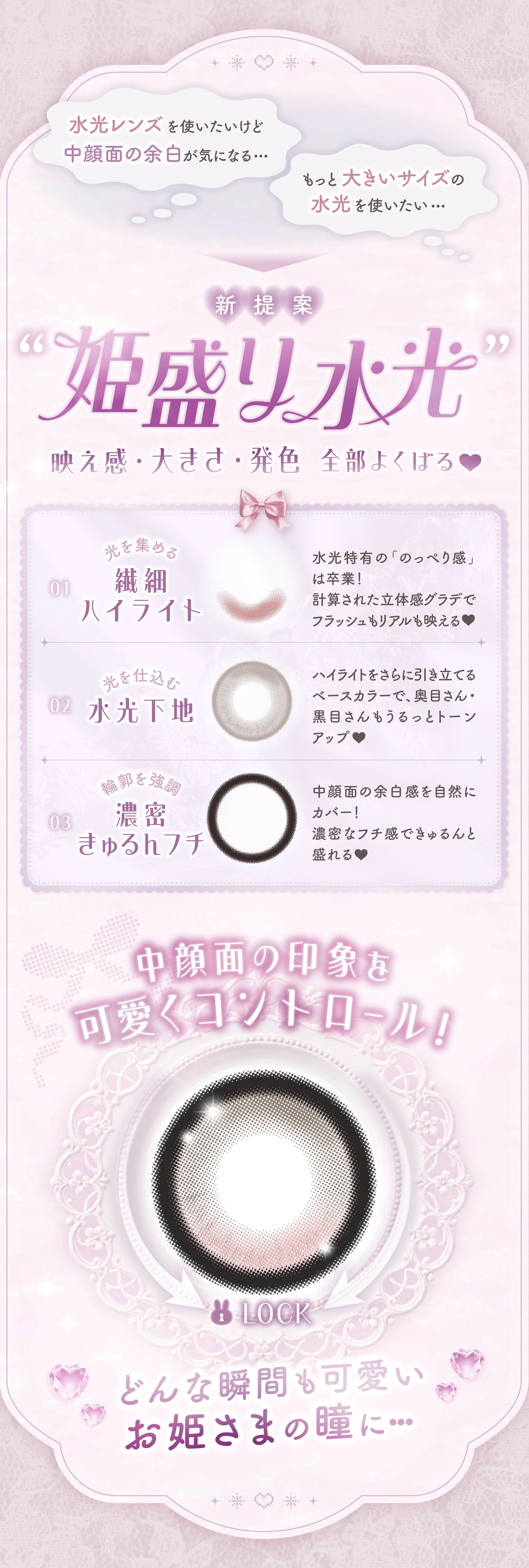 メロリア カラコン MeloRia DIA14.5mm 着色直径14.1mm ベースカーブ8.7mm 含水率47.0%のカラコン