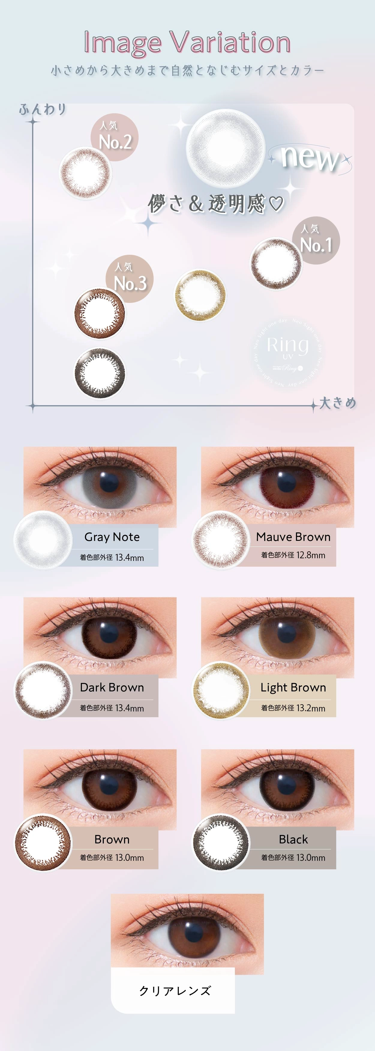 ネオサイト ワンデー リングUV　カラコン　　Neo Sight 1day Ring UV