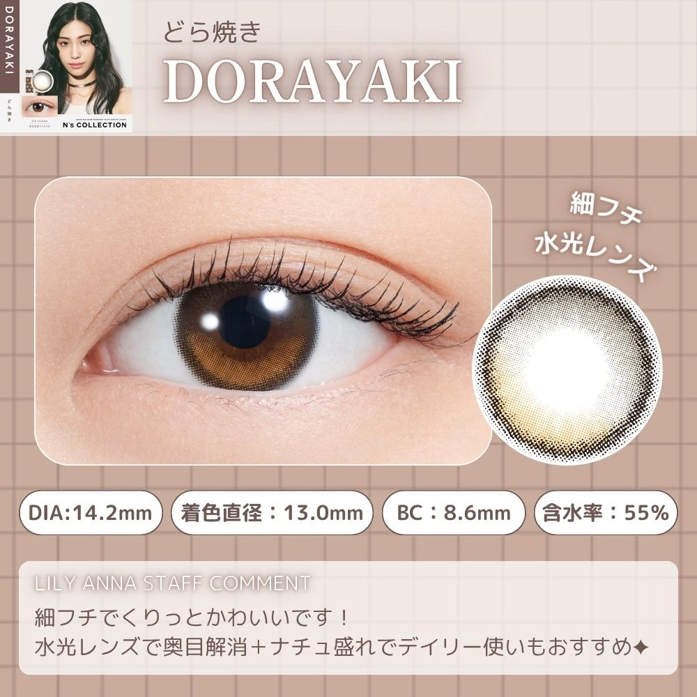 エヌズコレクション ワンデー カラコン 渡辺直美 どらやき　レンズポイント