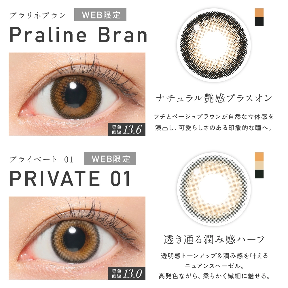 レヴィア ワンデー revia circle カラコン チェウォン 　各色紹介