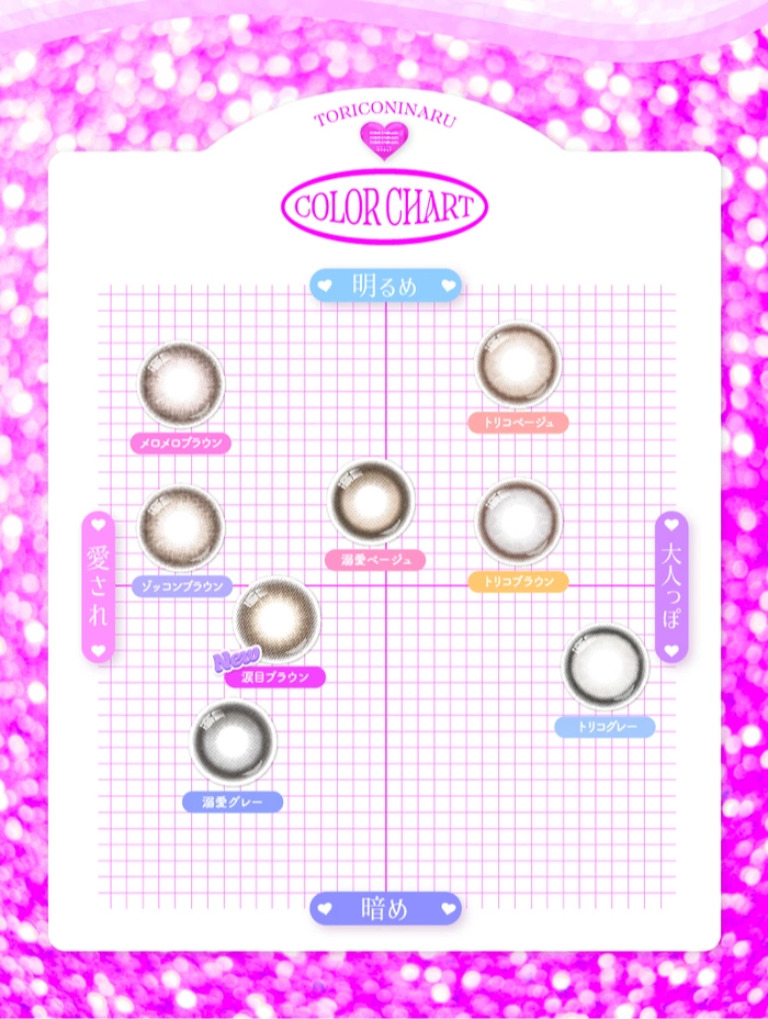 トリコニナル カラコン KYOKA カラーチャート