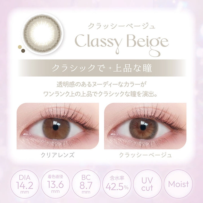 ビューム カラコン ワンデー クラッシーベージュ　レンズポイント