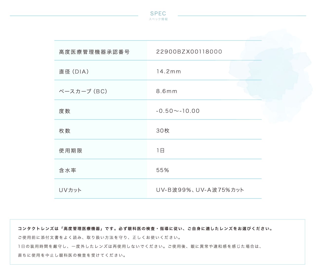 カラコン　フェリアモ クリアレンズ 白石麻衣イメージモデル